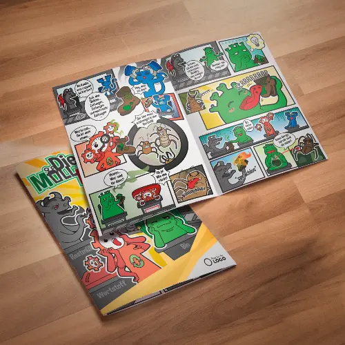 Müll-AG-Comic und Flyer