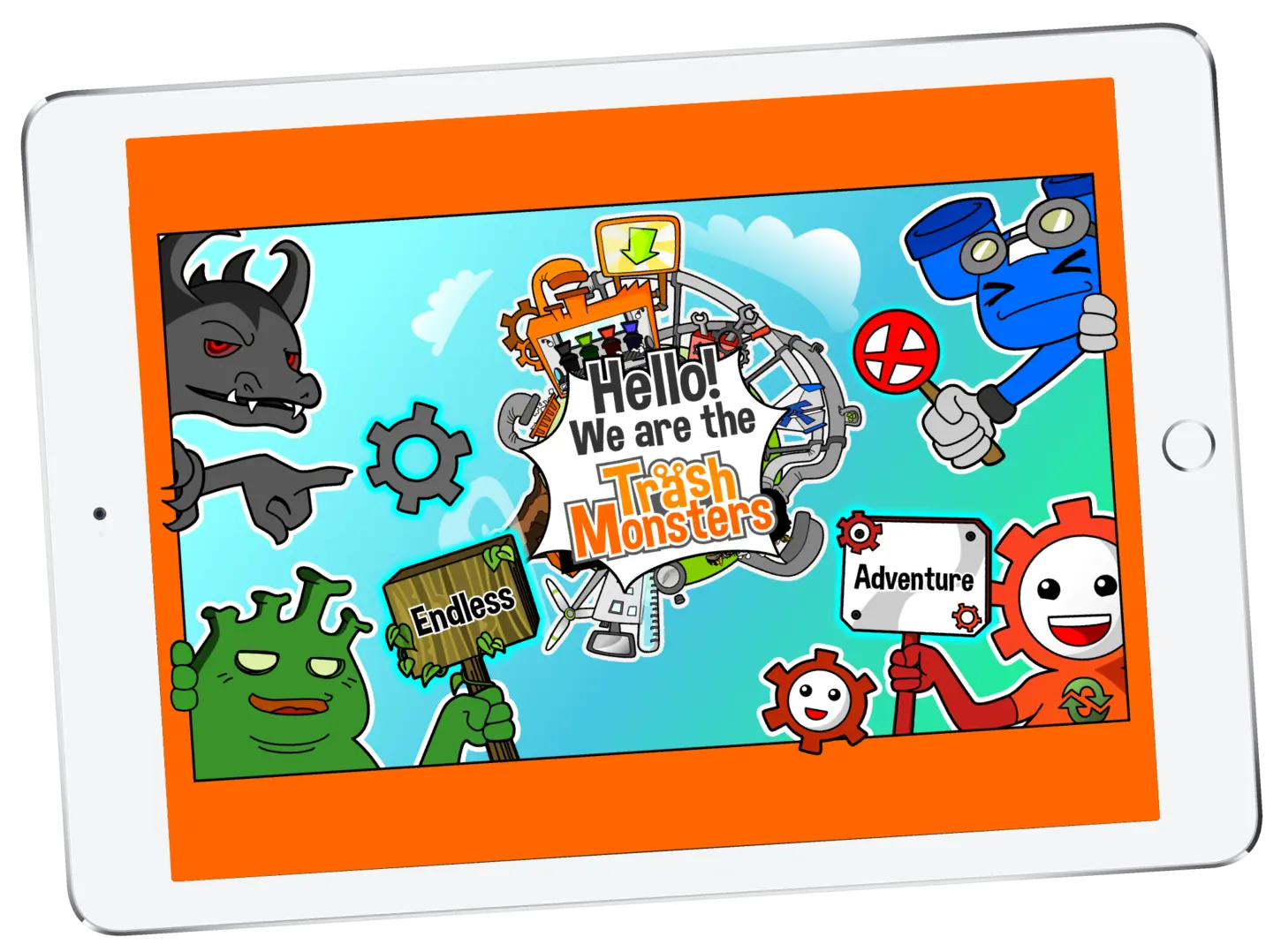 Trash Monsters on a tablet